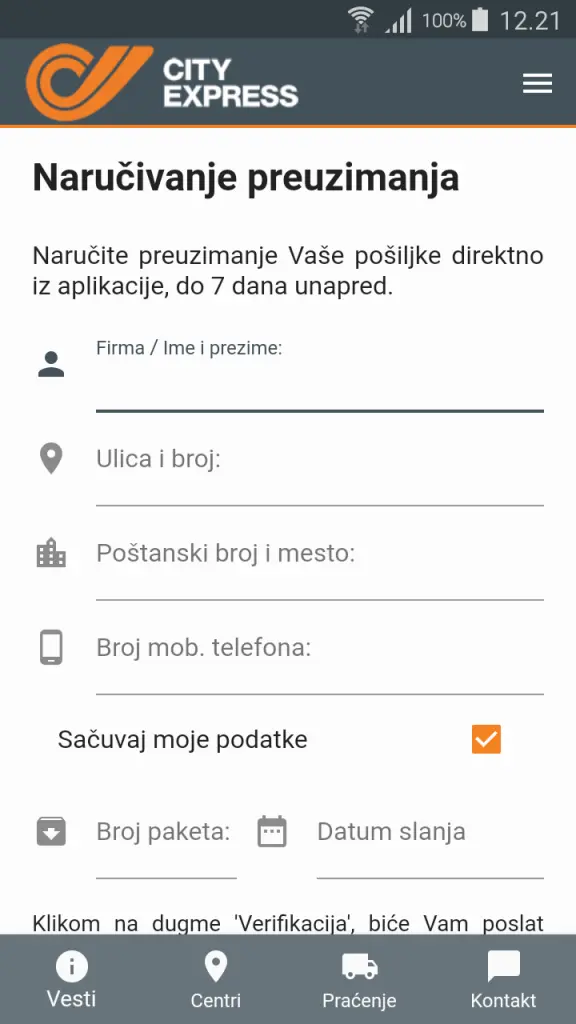 Android aplikacija - snimak ekrana 4