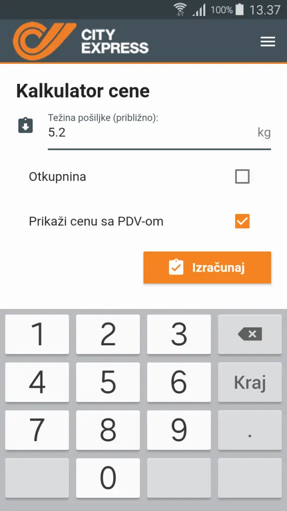 Android aplikacija - snimak ekrana 6